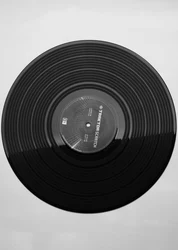 Vintage Music - Inspired Canvas Poster - Black and White Headphone & Lyrics Art - 50x70cm No Frame (E)