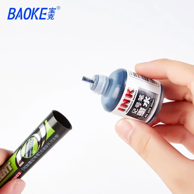 파인라이너 마이크론 펜 니들펜 잉크 병 20ML 방수 블랙 블루 레드 잉크 파인라이너 마이크론 니들펜 리필용
