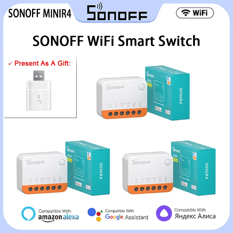 

Смарт-переключатель Sonoff MINIR4 с Wi-Fi, 10 шт.