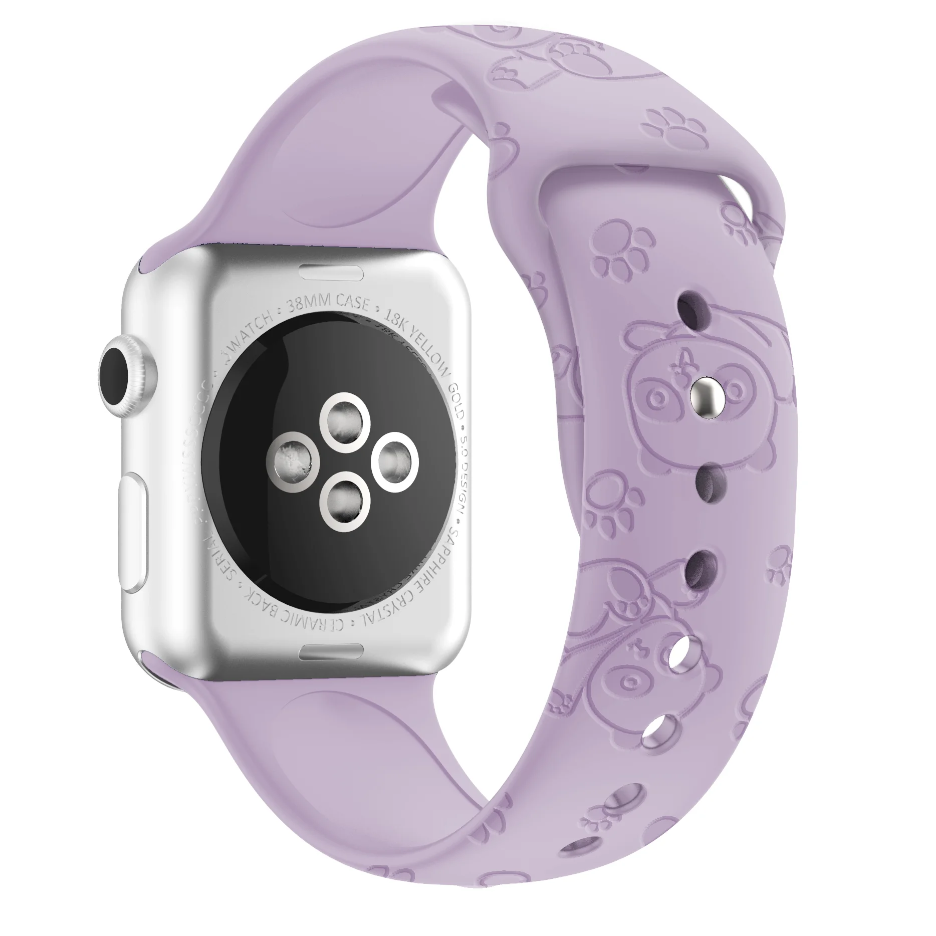 Sport Strap for Apple Watchband 44mm 40mm 38mm 42mm 41mm 45mm Printed Silicone Bracelet for iwatch series 7 6 5 4 3SE watch band