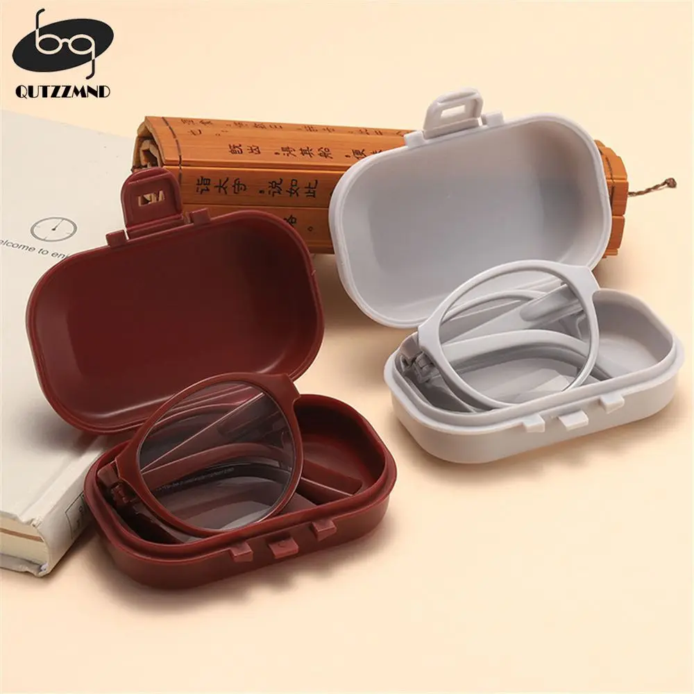 

Folding Reading Glasses with Glasses Case Unisex Portable Lightweight Eyewear Presbyopic Glasses Strength 1.0x ~ 4.0x