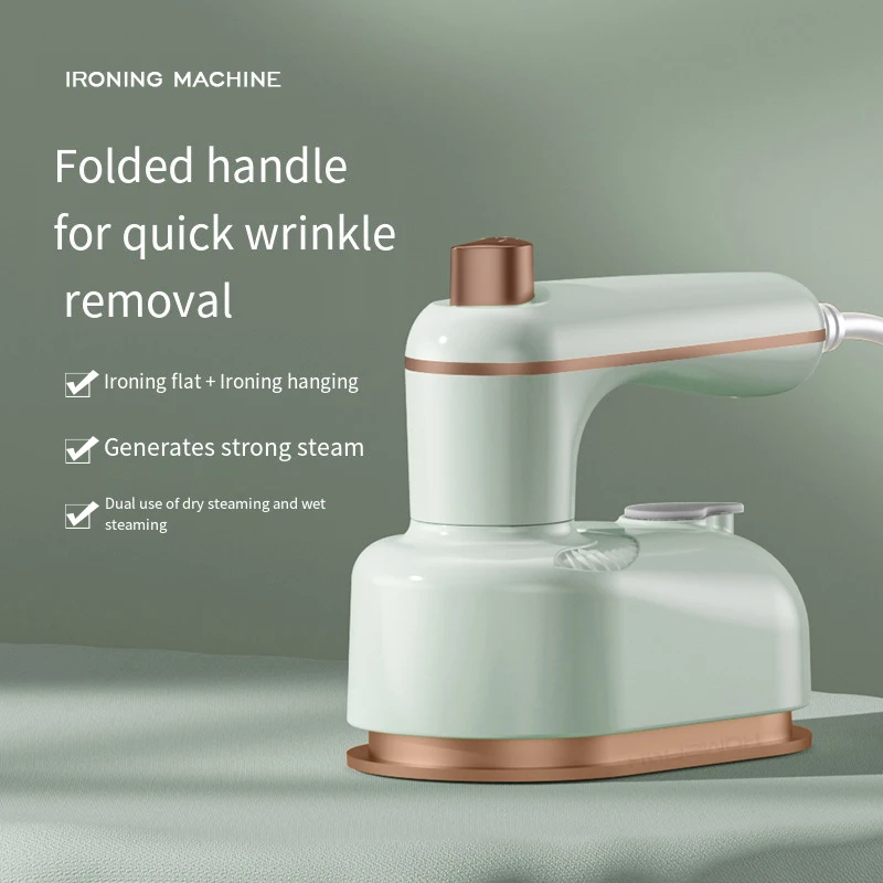Mini Rotating Electric Travel Iron Dual Steam and Dry Use Portable Water Spray Gentle on Clothes Fast Heating Garment Care Tool