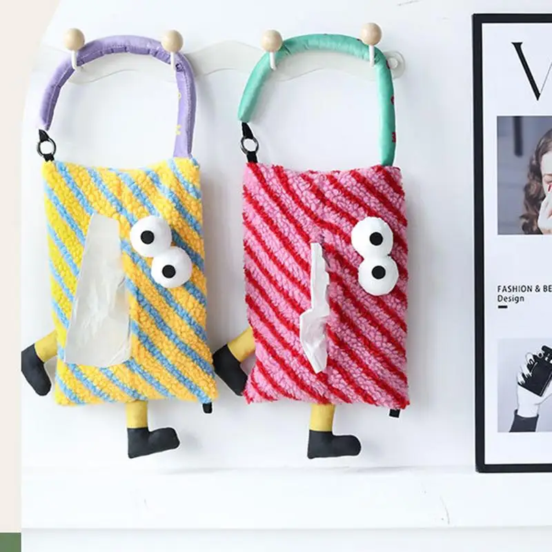 

Автомобильный держатель для салфеток из овечьей шерсти с мультяшным рисунком, подвесная автомобильная коробка для хранения салфеток, контейнер для салфеток, держатель для салфеток, держатель для туалетной бумаги для кемпинга