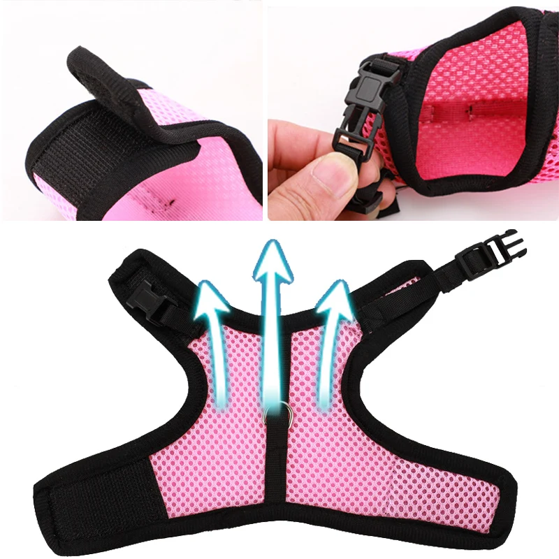 Solid Adjustable Pet Harness and Leash for Rabbit Bunny Cat Ferrets Outdoor Walking Pets Supplies rabbit harness and leash set,rabbit harness set