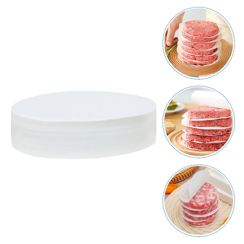 100 Pcs Burger Separator Paper Chment Bakery Food Patty Papers Smash White Hamburger Press