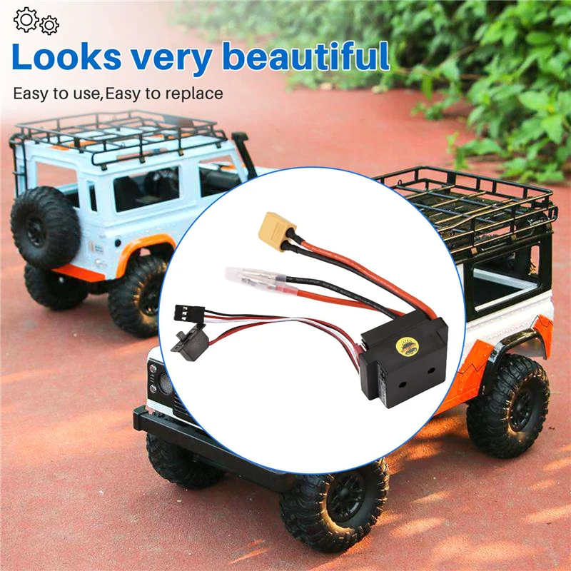 【핫셀】2X RC 취미 60A ESC 브러시 모터 속도 컨트롤러, 2A BEC 고전압 6-12V 브러시 ESC, RC 선박 및 RC 자동차 ESC,A