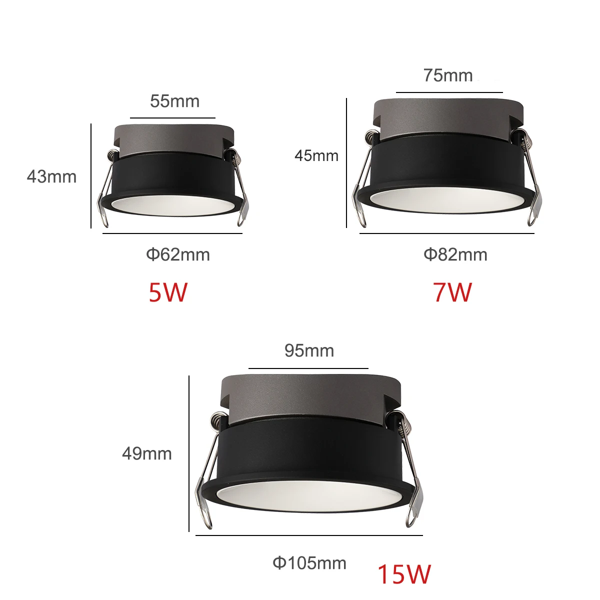 Recessed Ceiling Spotlight Zigbee DALI Smart LED COB 5 CCT Switchable Dimmable High CRI 95 Aluminum Ceiling Lamp