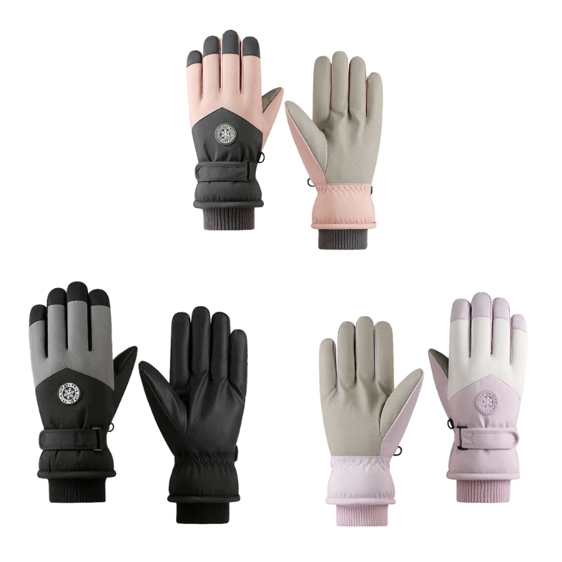 цена Ветрозащитные холодостойкие перчатки для сенсорных экранов для катания на лыжах, лыжные перчатки, женские зимние перчатки,