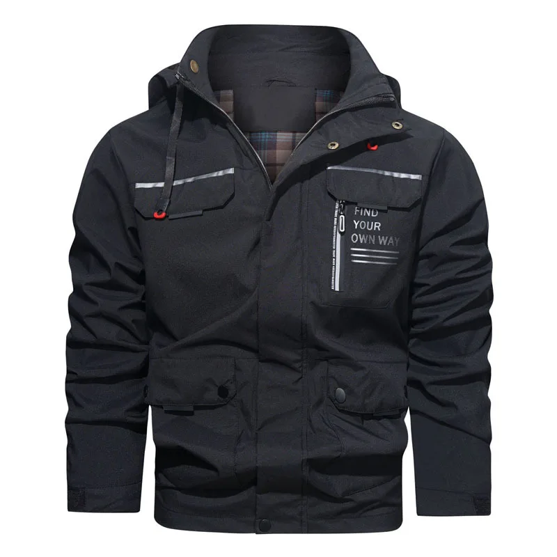 Men's Cold Windbreaker Anorak Coats Winter Jackets High Quality Clothing Elegant Man Coat Plus Size Large Parkas Streetwear Mens