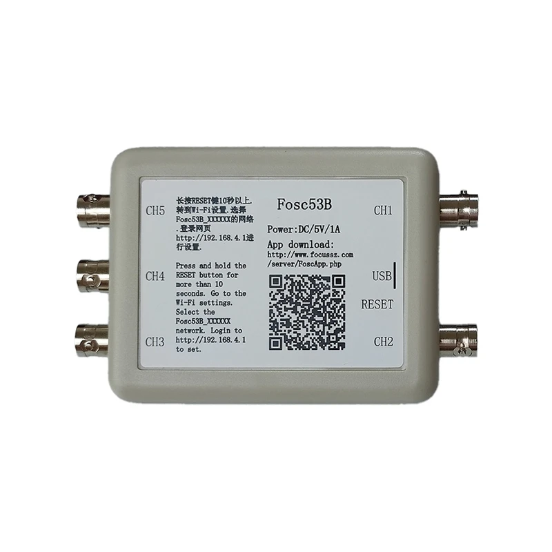 

Fosc53b Wireless Wi-Fi 5-Channel USB Oscilloscope Virtual Data Storage Acquisition Recorder Automotive Maintenance Tool Kits