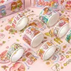 8 PCS Box Cute Korean Sticker Aesthetic Cartoon Masking Tape Set DIY Album Planner Journal Scrapbooking Decoration Kids Gift 3