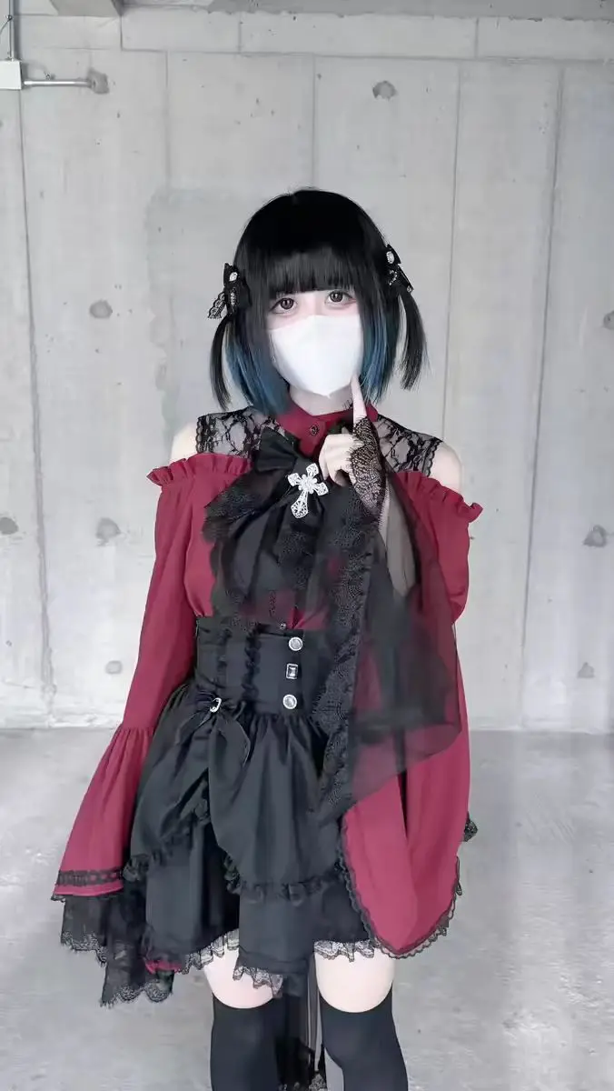 Elegante Kawaii-Lolita-Bluse mit langen Ärmeln – Jirai Kei japanisches süßes Hemd 2024, süße ästhetische Y2K-Oberteile für Frauen – Detail 18