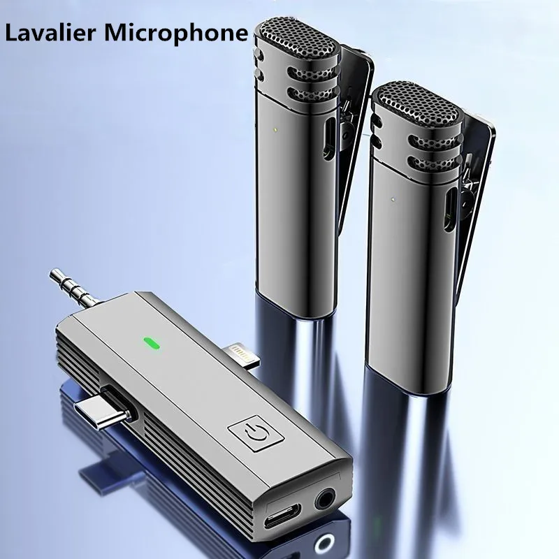 

3 In 1 Wireless Lavalier Microphone Intelligent Noise-Reducing Mic For Iphone Android SLR Camera Loudspeaker Speaker Live