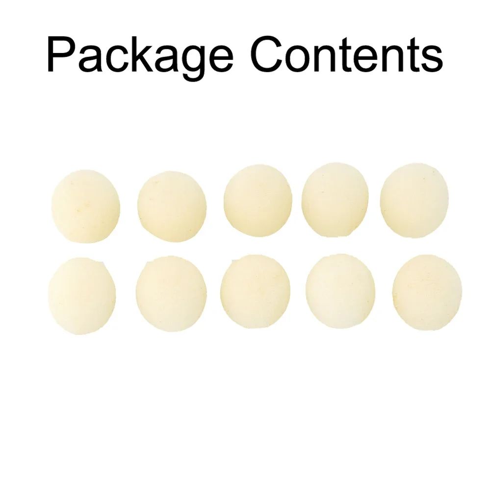 Microphone Windscreen Sponge Cover Headset Mic Foam Cover Protective Cap For Gooseneck Meeting Mic Beige Parts 10PCS microphone windscreen