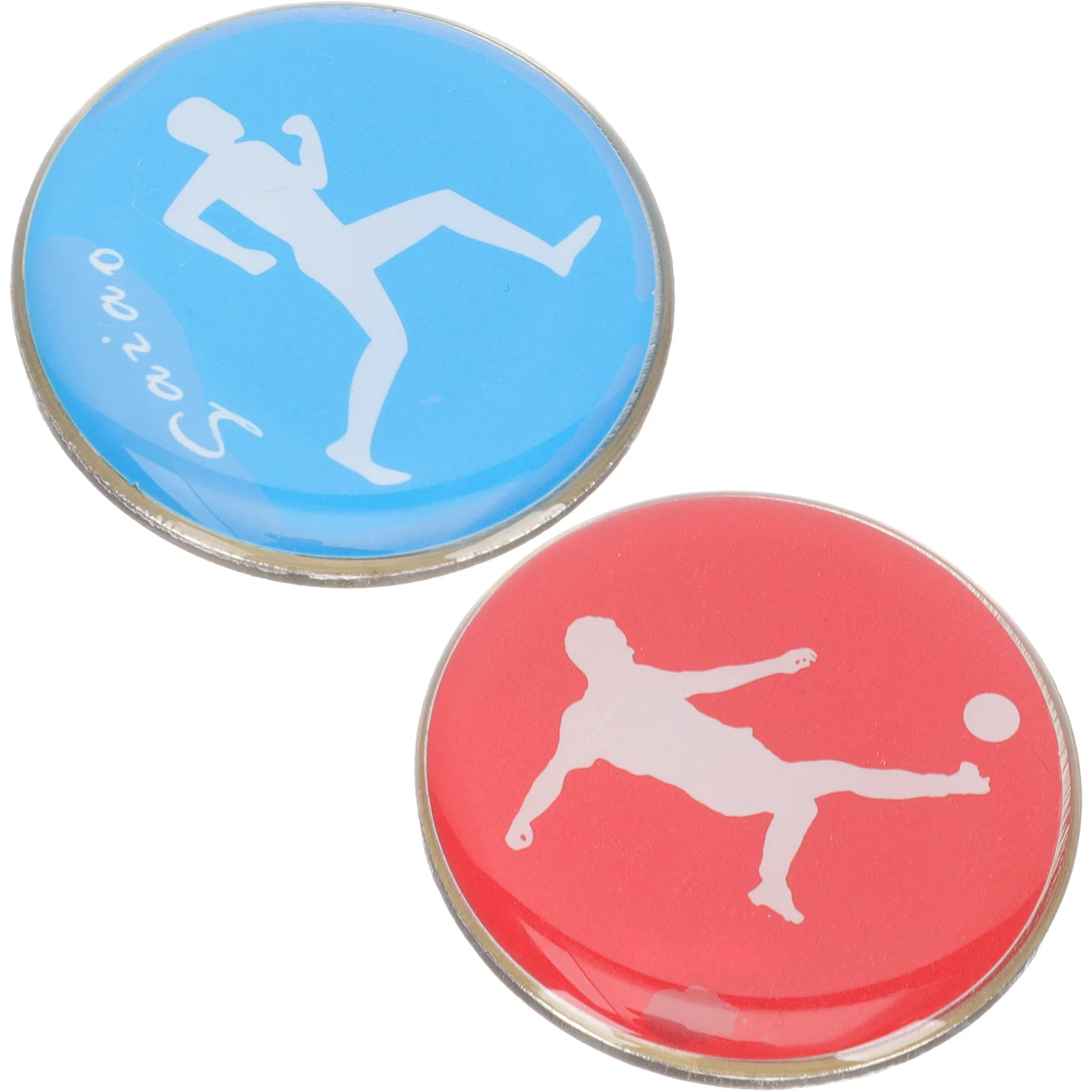 

2 Pcs Side Coin Volleyball Referee Flip Coins Toss Badminton Metal Convenient Competition Judge