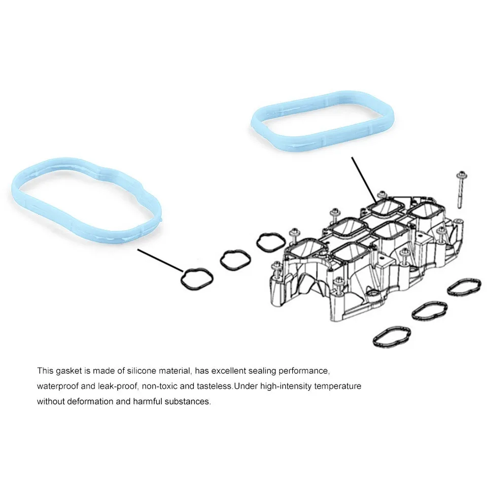 Upper & Lower Intake Plenum Gasket Set For Chrysler Pacifica / Jeep Cherokee 3.2L 3.6L V6 - Replacement For 5184331AC, 5184562AC - View #9