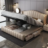 Lit double moderne de 2x2,2 m, design simple, tête de lit de type italien, cadres de lit, meubles pour chambre à coucher, muebles para dormitorio 5