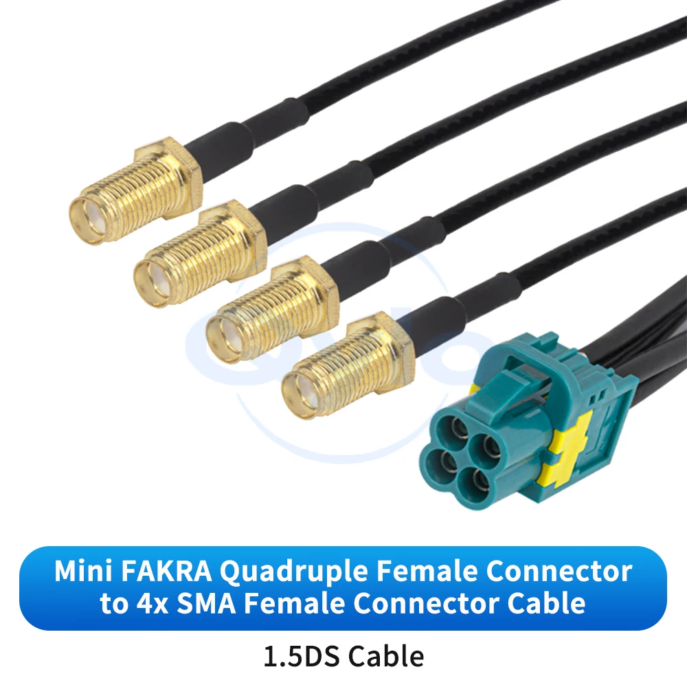 Dual-Ended Mini Fakra Quad-zu-SMA-Adapter mit Rosenberger-Anschluss RG174/316/1,5DS Koaxialkabel (1 Stück) – Detail 15