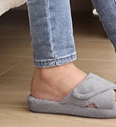 Sheval ues Open Toe Hausschuhe für Frauen Männer Indoor weiche einfache Streifen Baumwoll schuhe Herbst Memory Foam Schlafzimmer flache Hausschuhe – Detail 15