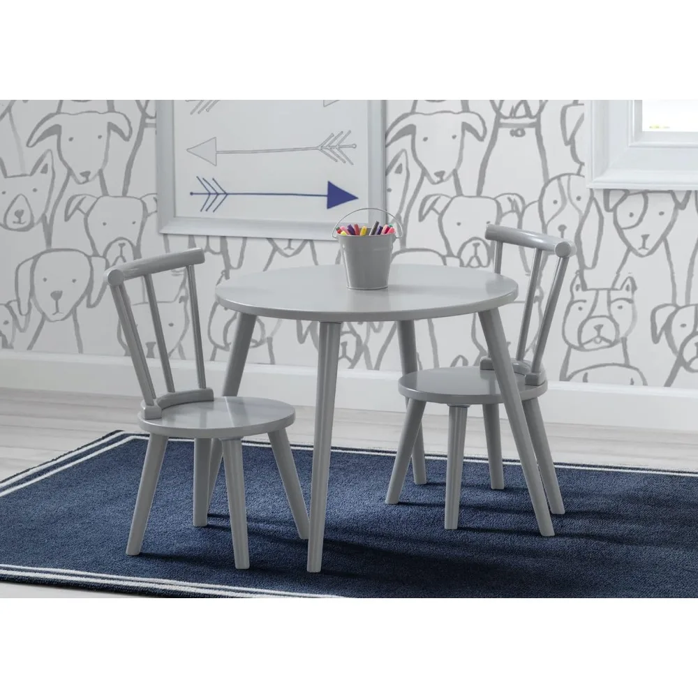 

Kids Table & 2 Chairs Set - Ideal for Arts & Crafts Wooden Children's Table and Chairs Study Childrens Furniture