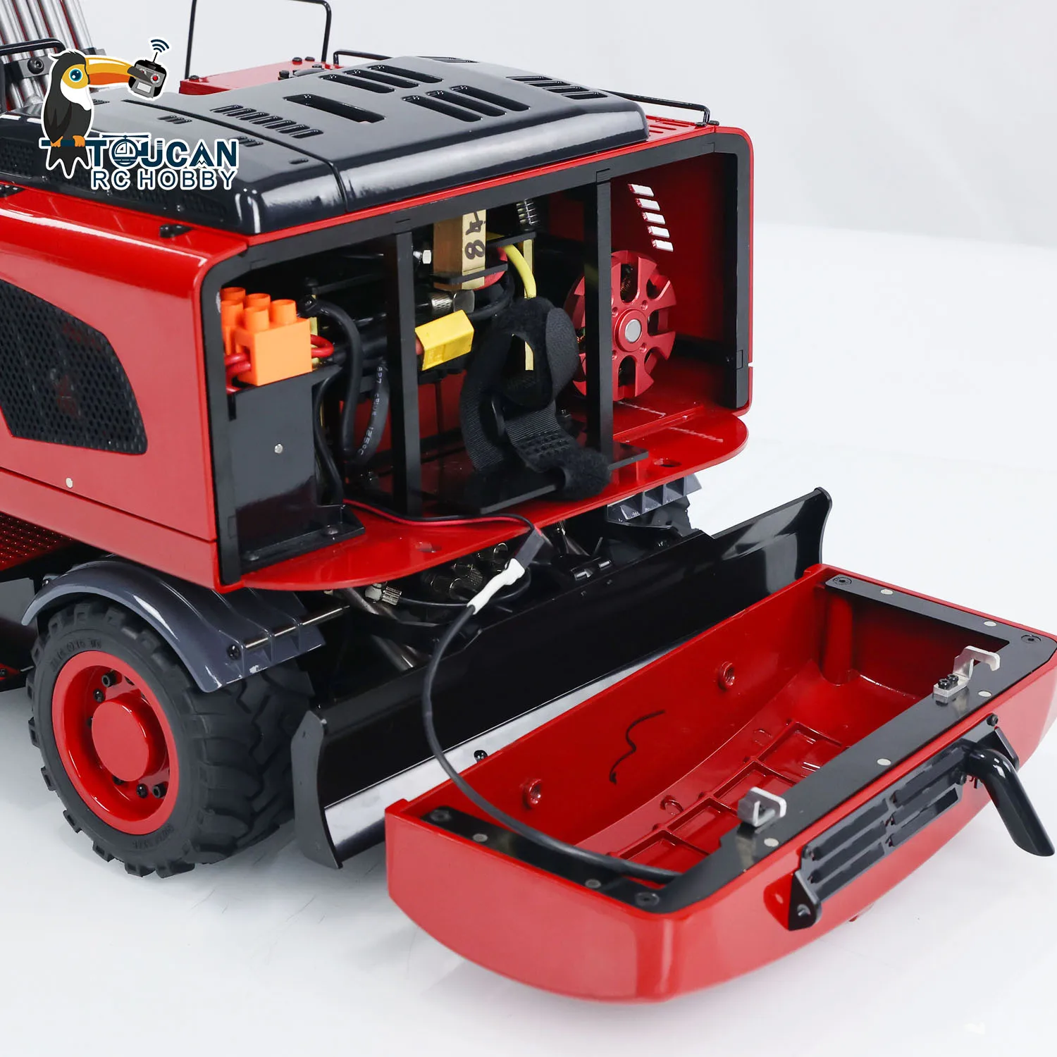 MTM 946 RC Hydraulic Excavator 1/14 Remote Control Metal Wheeled Digger Heavy Duty Machine Construction Vehicles Sound System 6
