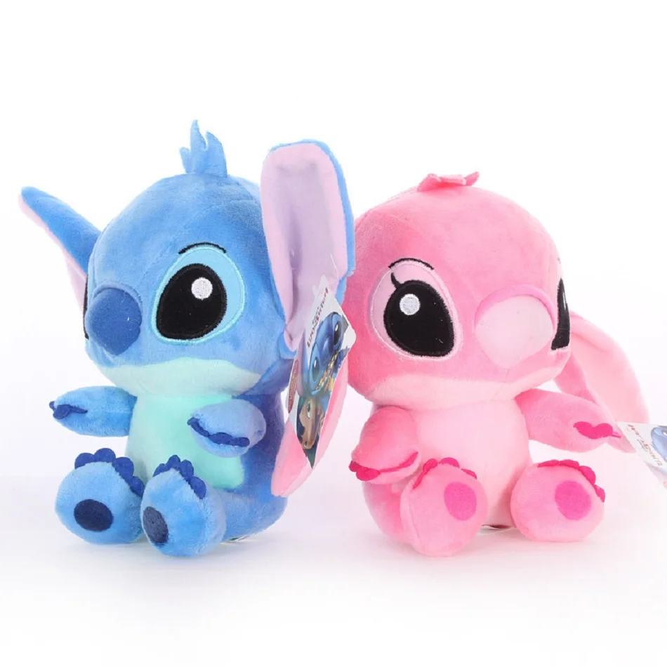 

Hot Cartoon Blue Pink Stitch Plush Dolls Anime Toys Lilo and Stitch 20CM Stich Plush Stuffed Toys Christmas Gifts for Kids