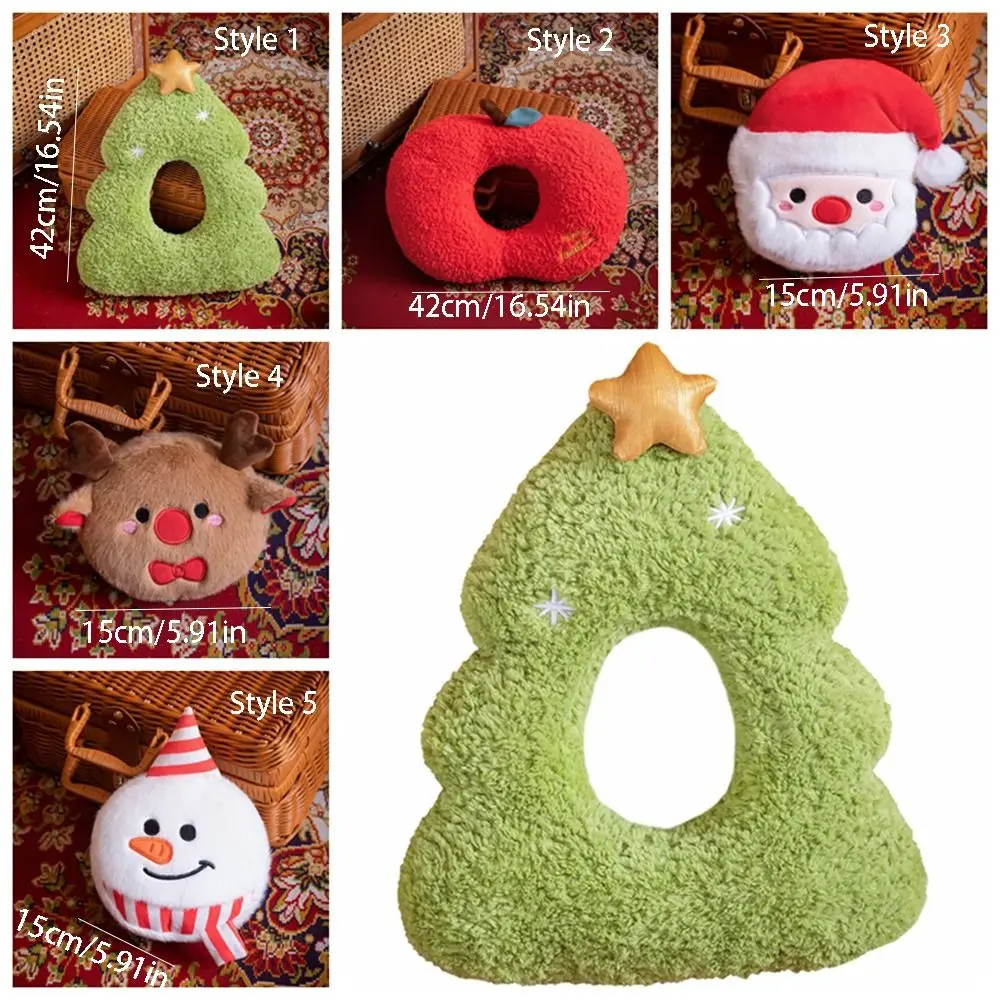 Cute Christmas Tree Pillow Kawaii Cartoon Stuffed Christmas Tree Super Soft Christmas Decorations Photography Props