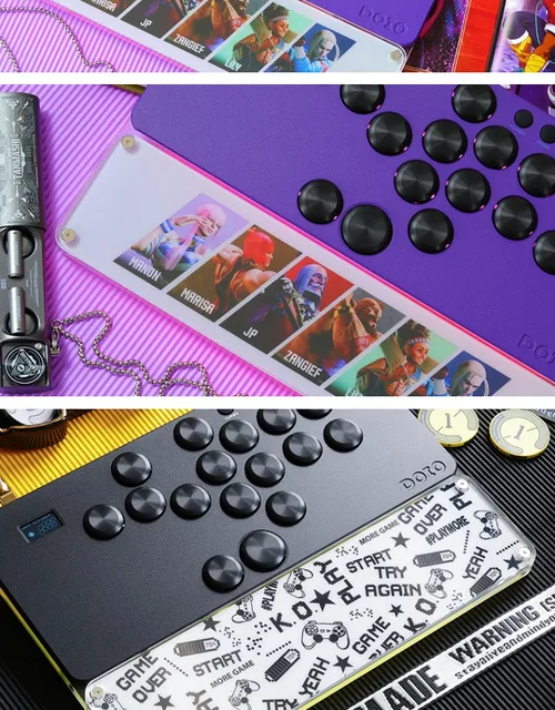 Doio KBGM-H06 Pro 16ボタンレバーレスコントローラ DOIO KBGM-H06 PRO HITBOX Aluminum Alloy A4 Portable Game