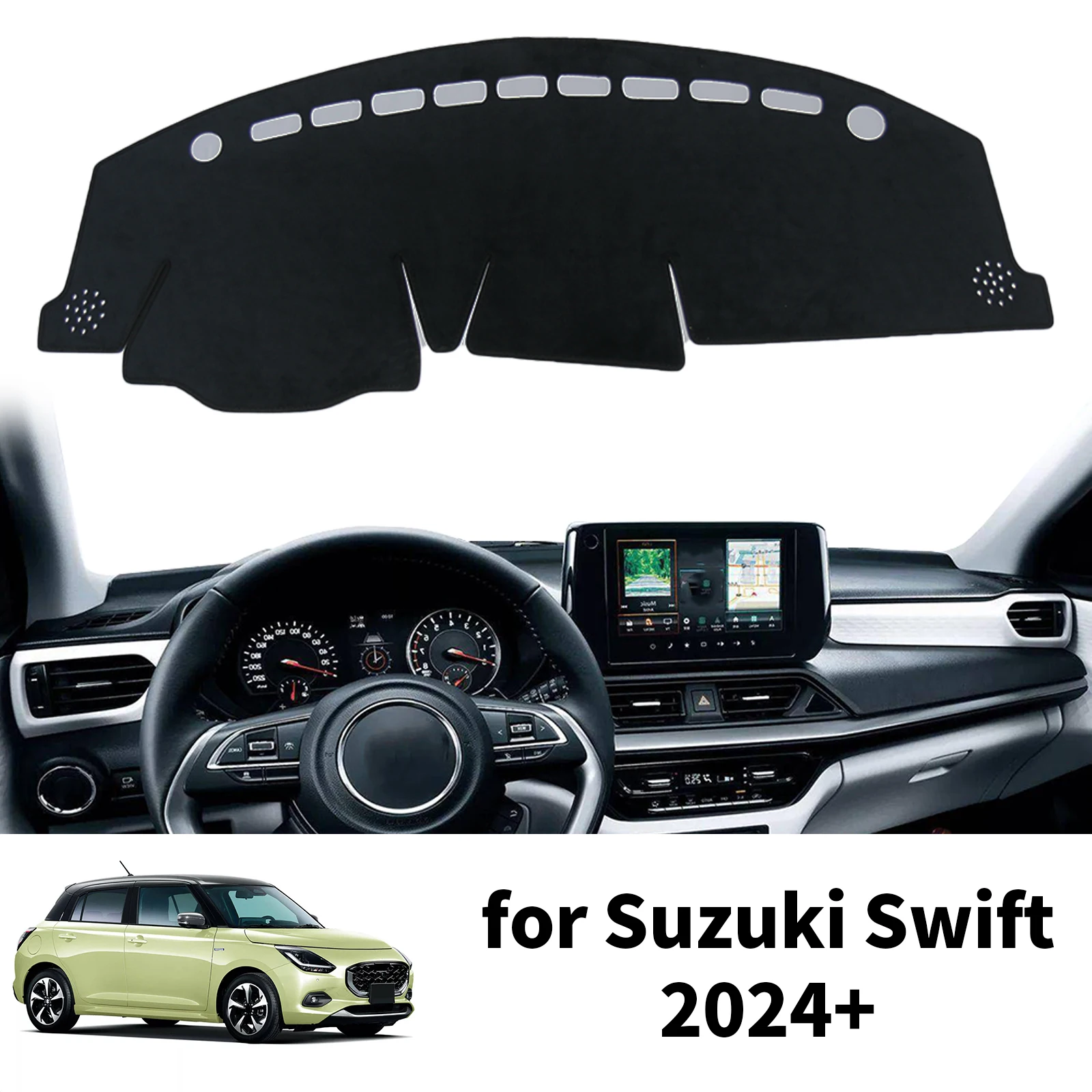 Car Dashboard Mat Accessories Sun Protection Protective Pad For Suzuki Swift 2007 -