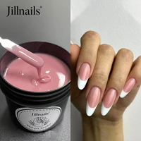 Jillnails Builder Nail Gel for Nails Extension Natural Medium Gel 100ml Self Leveling Gel Milky Pink White Building 1