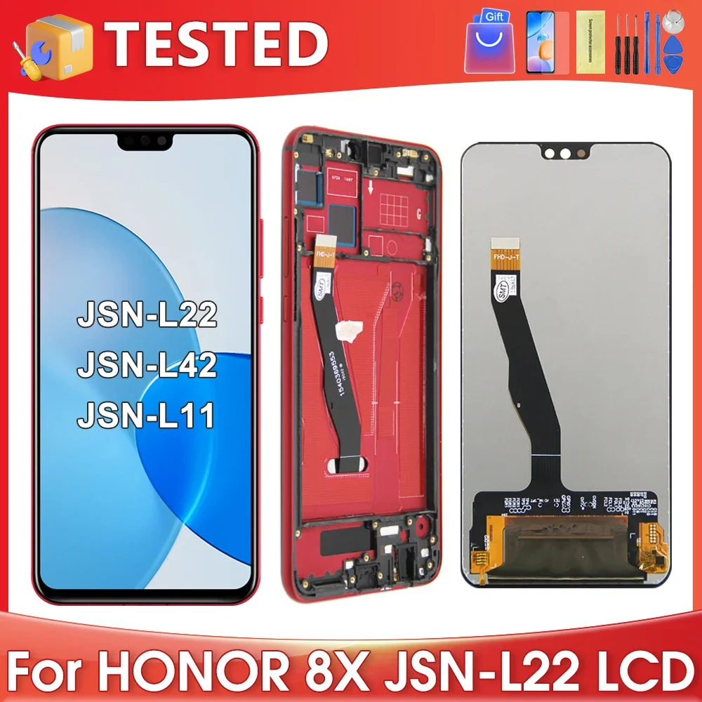 

ЖК-дисплей 6,5 ''для HUAWEI Honor 8X, для Honor 8X, JSN-L22 L11, L21, L23, сенсорный экран с дигитайзером в сборе, замена