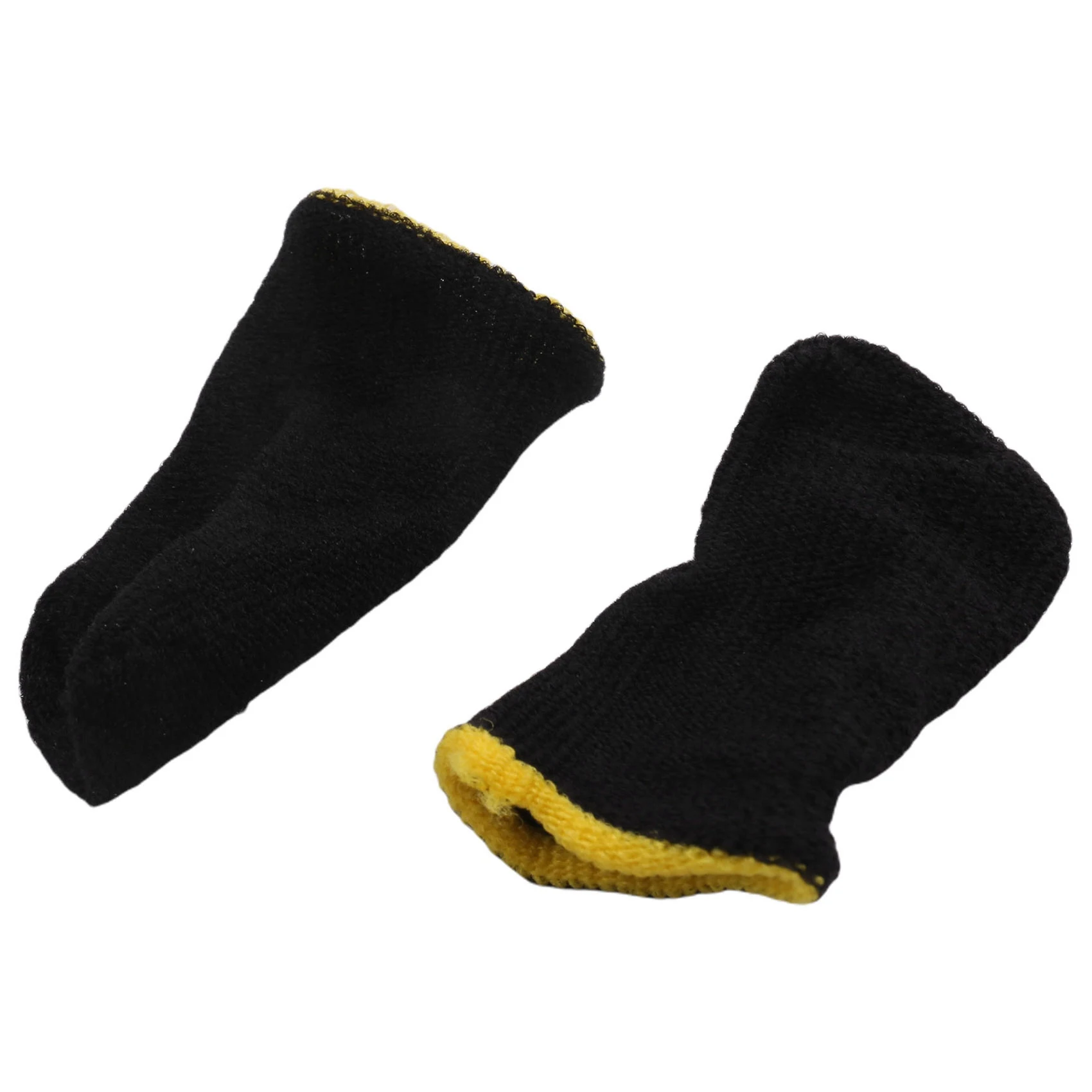 

18-контактные перчатки из углеродного волокна для PUBG мобильных игр, нажимные перчатки для экрана, черные и желтые (16 шт.)