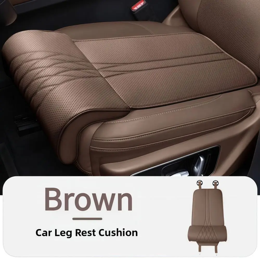 Universal Car Seat Leg Support Pad Leather Memory Foam Seat Extender Leg Cushion Comfort Breathable Seat Extension Leg Rest