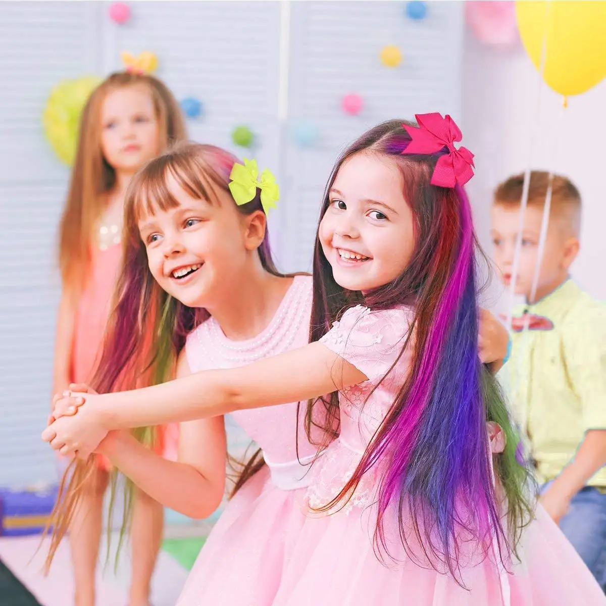 Makeup Toy Princess Pretend Toys Hair Dye Comb Hair Dye Comb Toys Hair Chalk Comb Set For Kids Temporary Washable Hair Dye Comb Toy