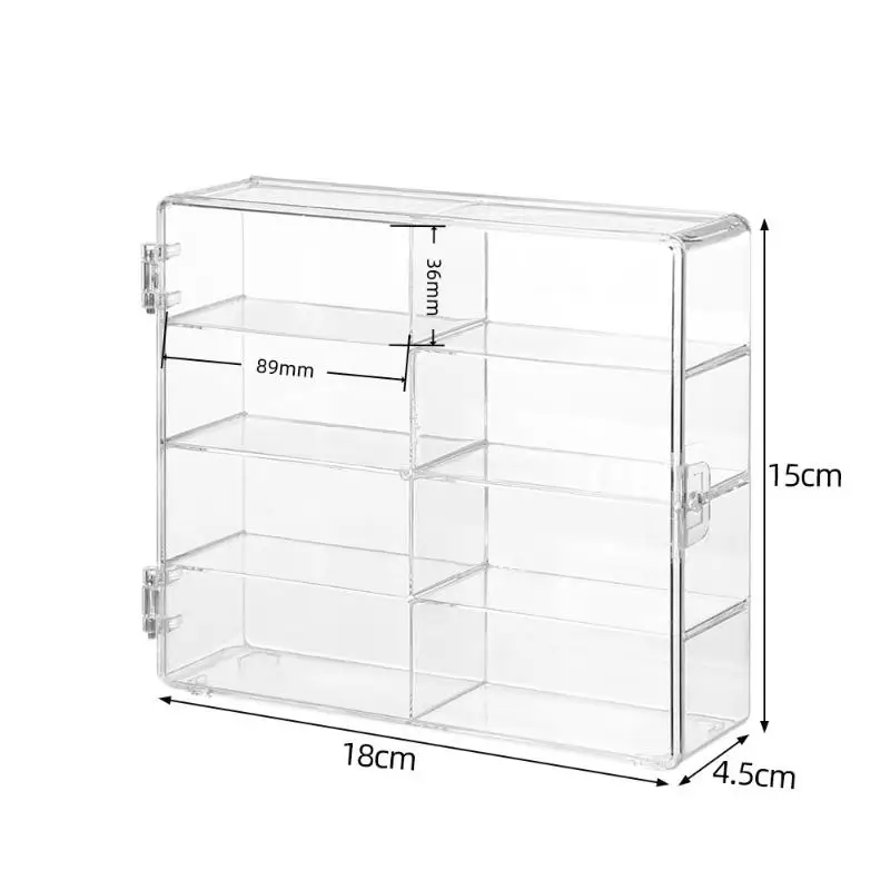 1Pcs 소형 자동차 모델 보관 디스플레이 박스 자동차 모델 방진 디스플레이 스탠드 투명 장난감 자동차 배치 상자