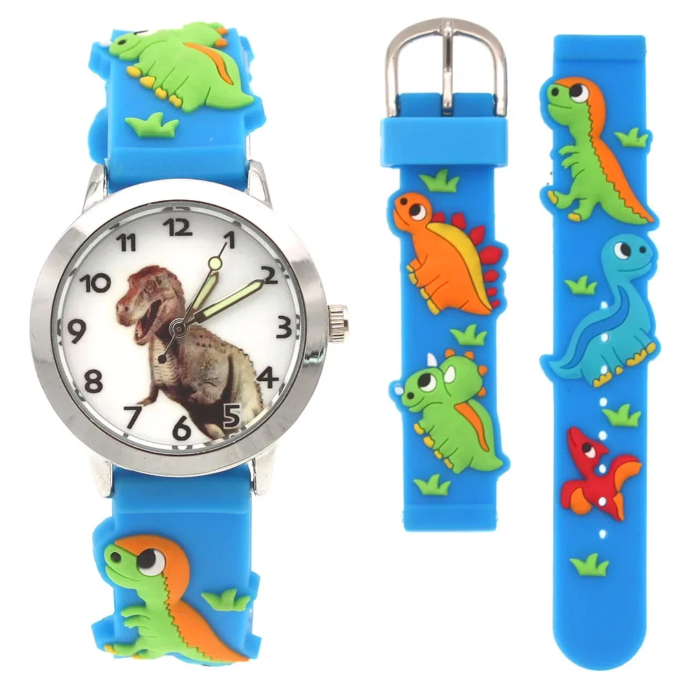 Fashion Casual Summer Boys Girs Dinosaur Silicone Strap Quartz Watches Children Gift Kids Students Digital Watch 4
