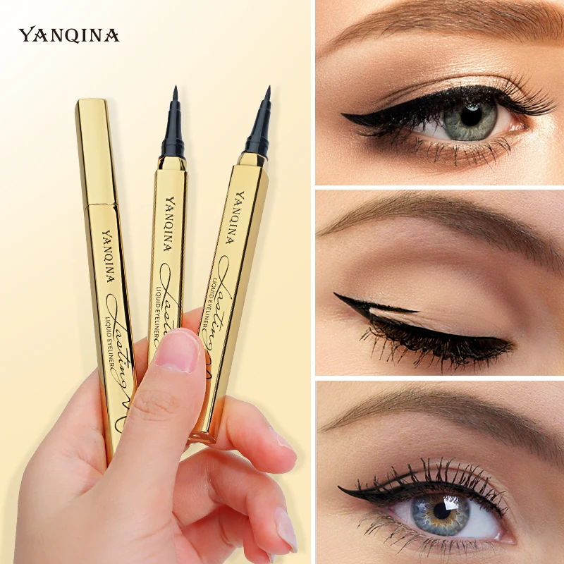 

Eyes Makeup Liquid Eyeliner Waterproof Beauty Make Up Tool Quick-Drying Black Eyeliner Not Blooming Smooth Eye Liner Pen