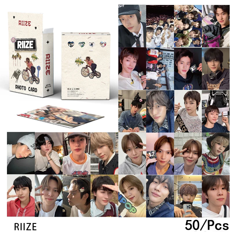 thumbnail image 1 of Treingi 2024 50 piezas/set RIIZE Álbum Tarjetas láser FlashCards Tarjeta LOMO SUNGCHAN EUNSEOK SHOTARO WONBIN Grupo de chicos Regalo Postal Tarjeta fotográfica KPOP, 1 of 5