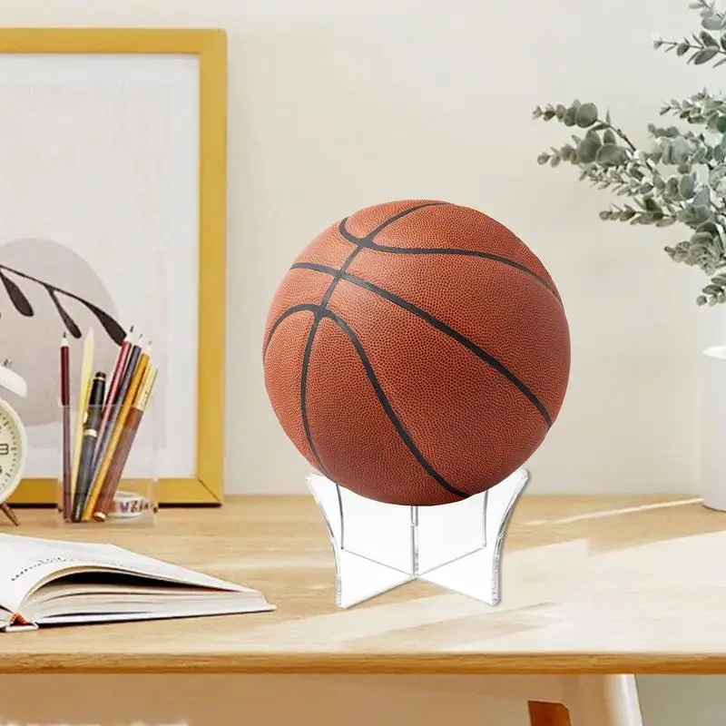 Acrylic Ball Display Stand Clear Sports Ball Display Rack Bowling Stand Football Soccer Anti-Slip Design