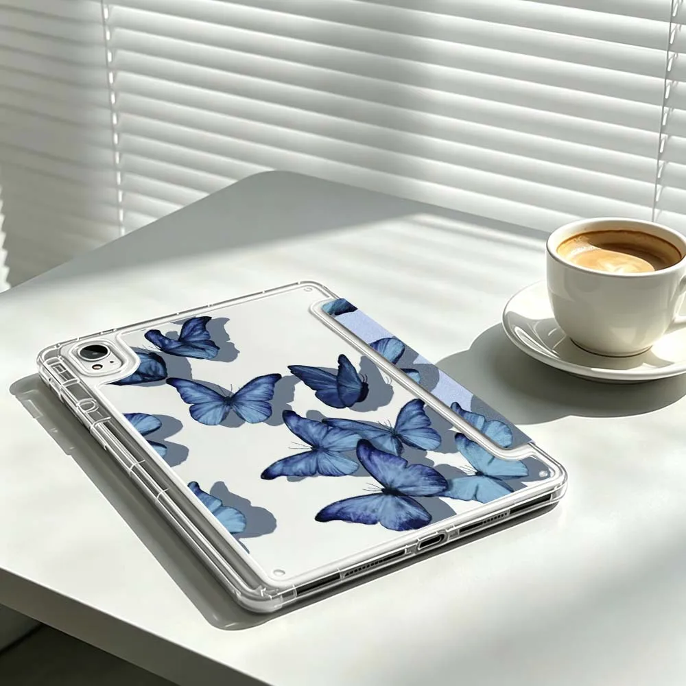 Blue Aesthetics Butterfly Tablet Case Cover