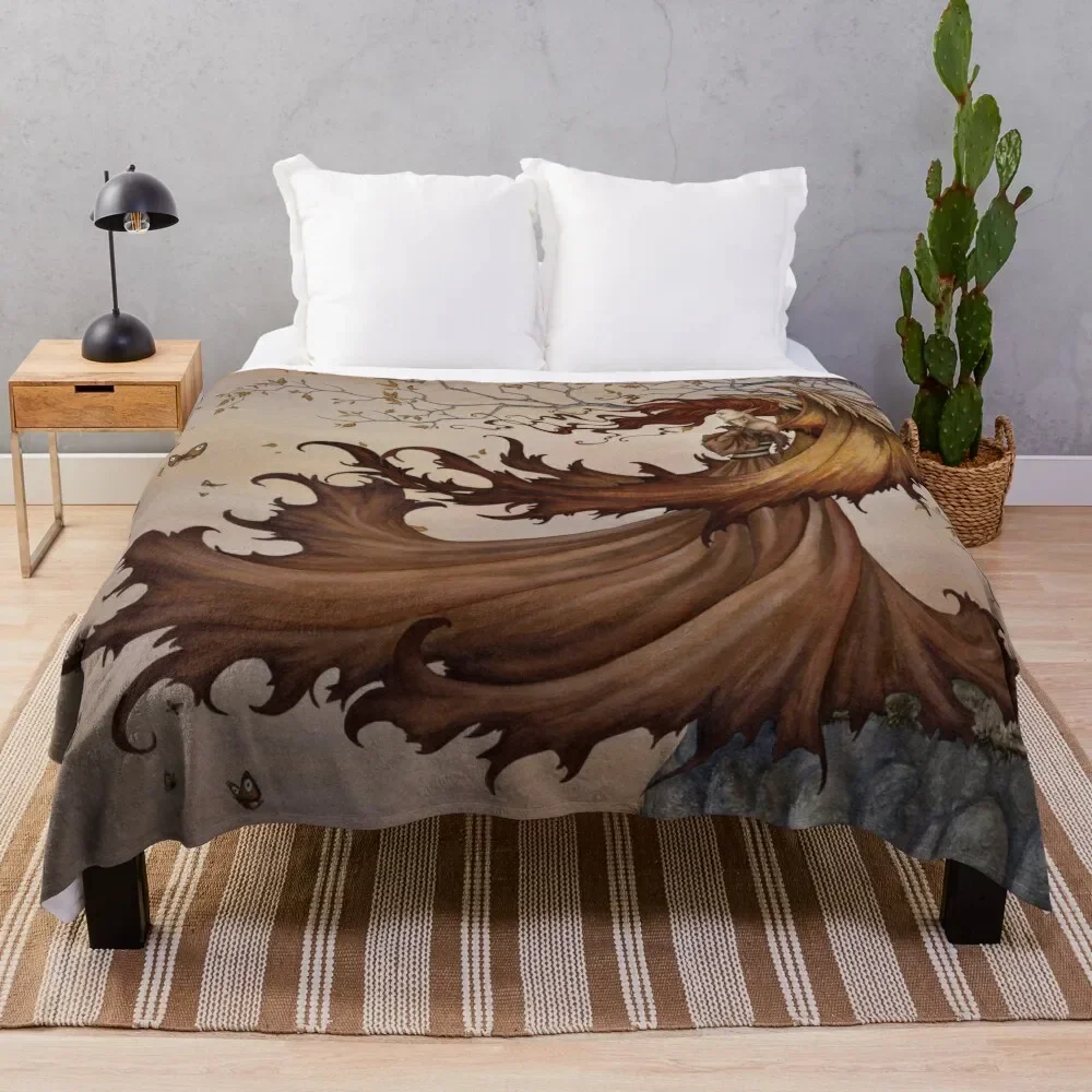 

Passage to Autumn Throw Blanket Soft Plush Plaid blankets ands funny gift Blankets