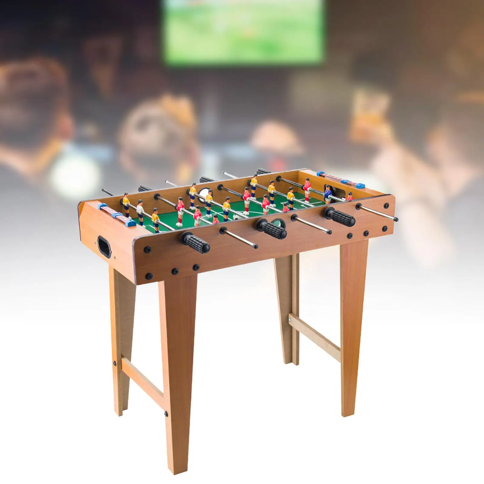 Wooden Foosball Table with Ball Tabletop Football Soccer Game for Outdoor
