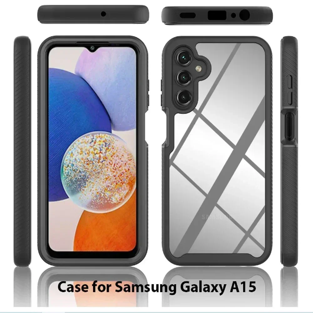 Crystal Clear 360° Protective Case with Screen Film and Bumper Cover