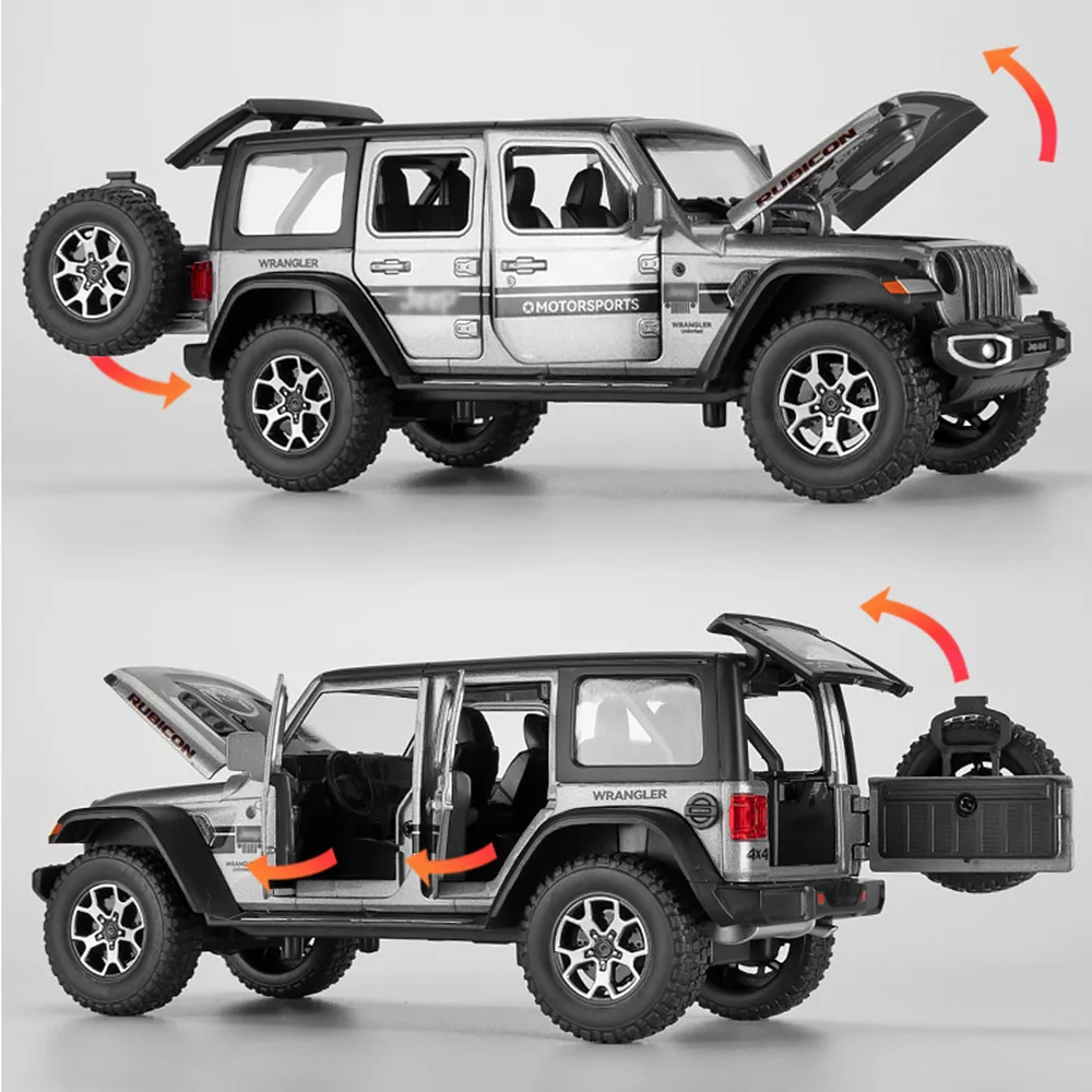Wrangler G63 Alloy Diecast Off-Road Toy Car with Sound and Light Effects