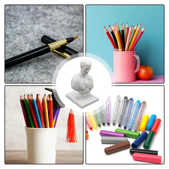 Julius Caesar 연필꽂이 - 책상을 정리하고 필기 도구를 보관하는 창의적인 캐릭터 모양의 아이템