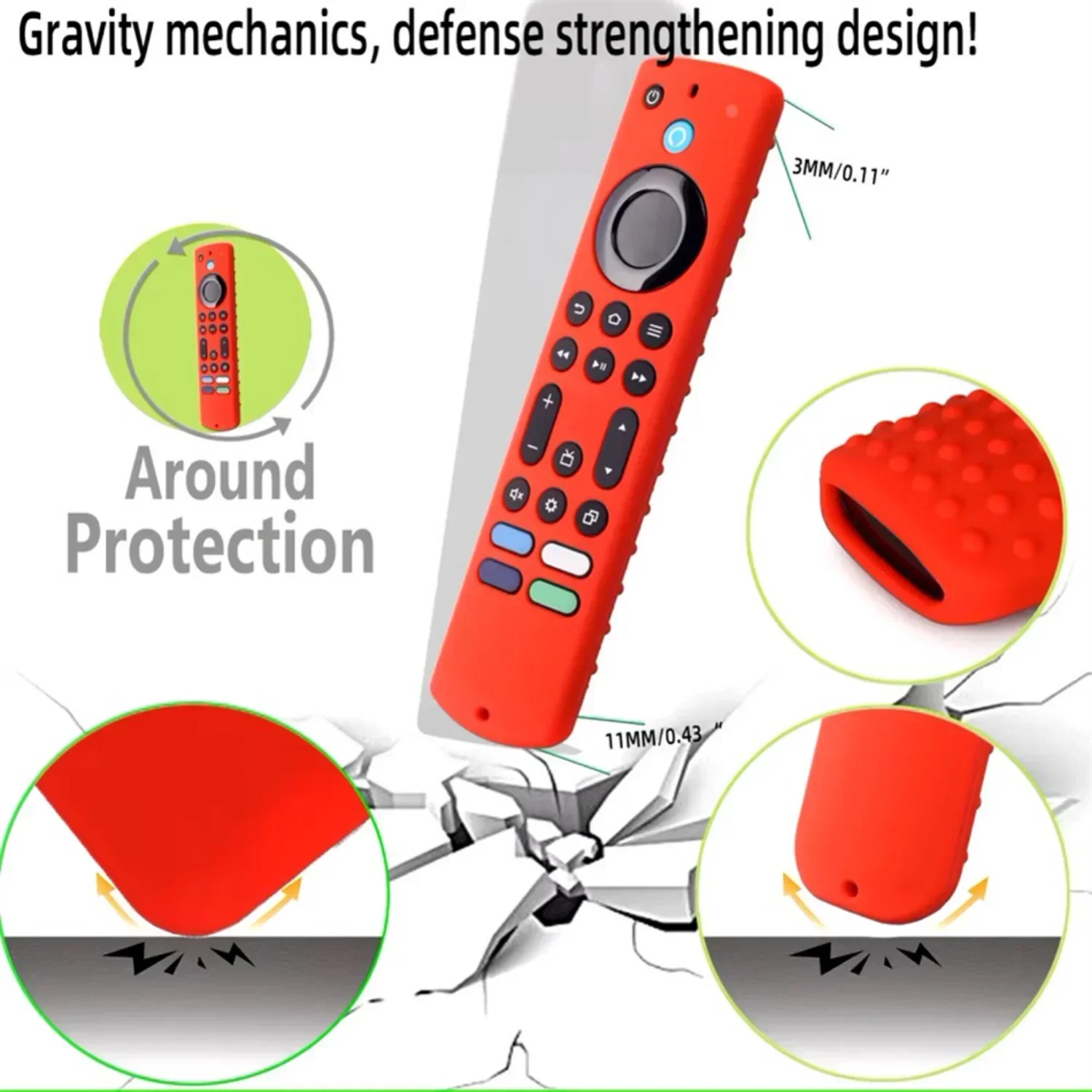 Silicone Remote Case Protective Controller Sleeve Skin Glow In Dark For Fire TV Stick 4K Max silicone remote case,silicone remote cover,silicone remote sleeve,remote controller cover,silicone case protector