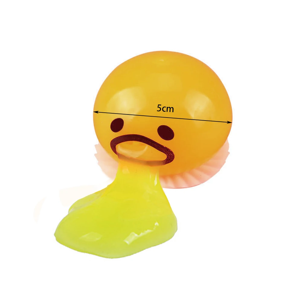 Puking Ball Stress Squishy Food Puking Egg Yolk With Yellow Goop Funny  Squeeze Tricky Antistress Disgusting Eggs Fideget Toys