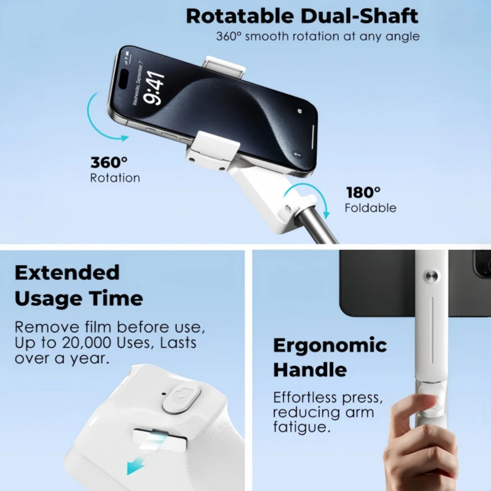 Portable Mobile Phone Stand Selfie Stick 360° Rotation Folding Holder For Outdoor Camera Photo Retractable Phone Selfie Stick