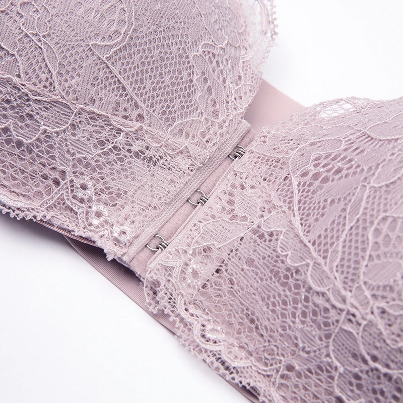 3PCS Plus Bra Sexy Bralette Top Underwear Push Up Breast Pads M-5XL Seamless Bra Lace Front Closure Brassiere Lingerie Female