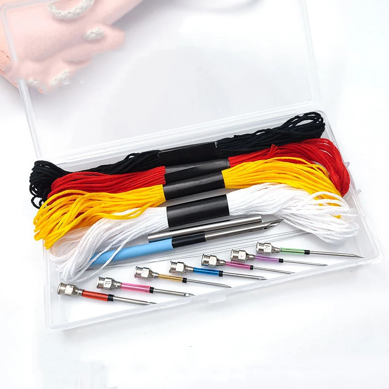 Punch Needle Beginners Supplies Kit Adjustable Rug Hooking Poke Magic Embroidery Needle Pen Tool For Cross Stitch DIY Craft Kit - 3